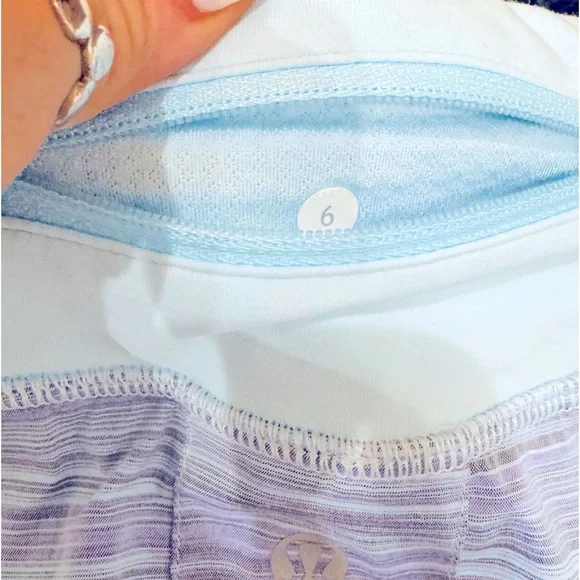 LULULEMON VTG RUN PACE SETTER SKIRT in Twisted Stripe Caspian Blue/Caspian Blue - Picture 8 of 11